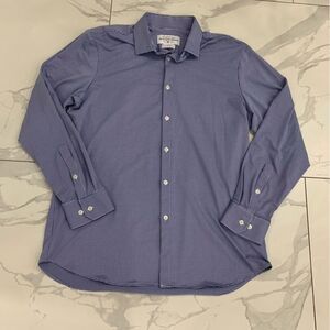 Mizzen Main Shirt Men XXL Long Sleeve Spinnaker Collection Trim Fit Navy Gingham